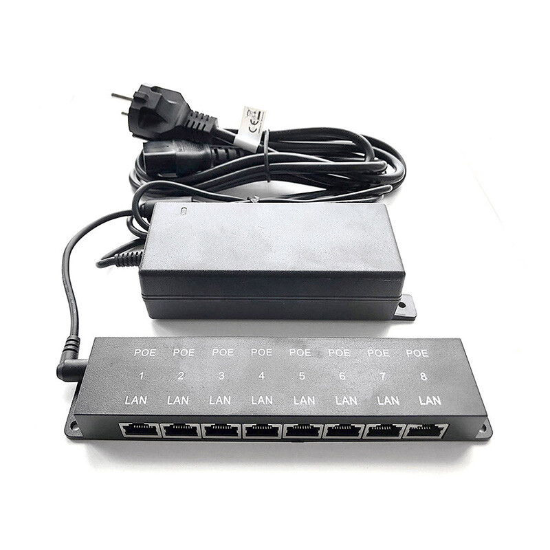 VIRTALÄHDE POE POE-INJEKTORI, 8X PORTTI, 60W