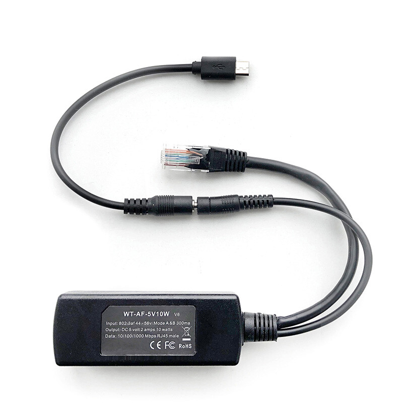 VIRTALÄHDE POE POE VASTAANOTIN, MICROUSB, 48V
