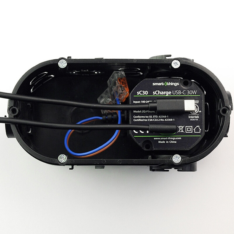 finnsat Virtalähde scharge uppoas. 230v, 30w, usb-c
