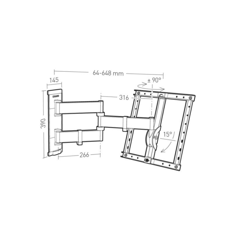 erard Wall bracket wam tilt and swivel for 40-80