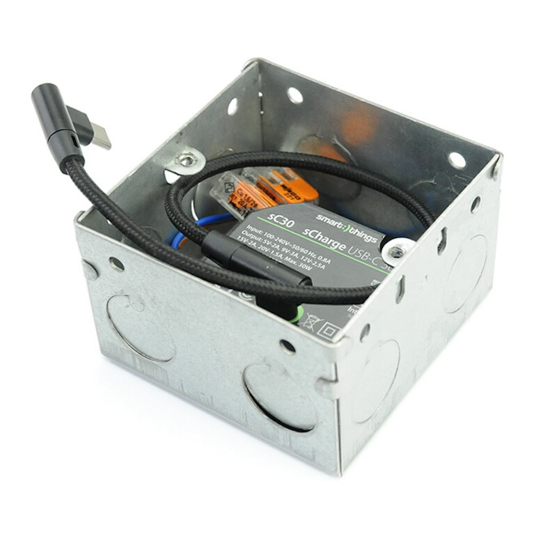 finnsat Virtalähde scharge uppoas. 230v, 30w, usb-c