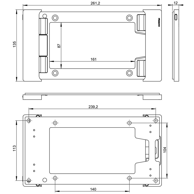 finnsat Seinäteline sdock fix lukittava ipad mini, musta