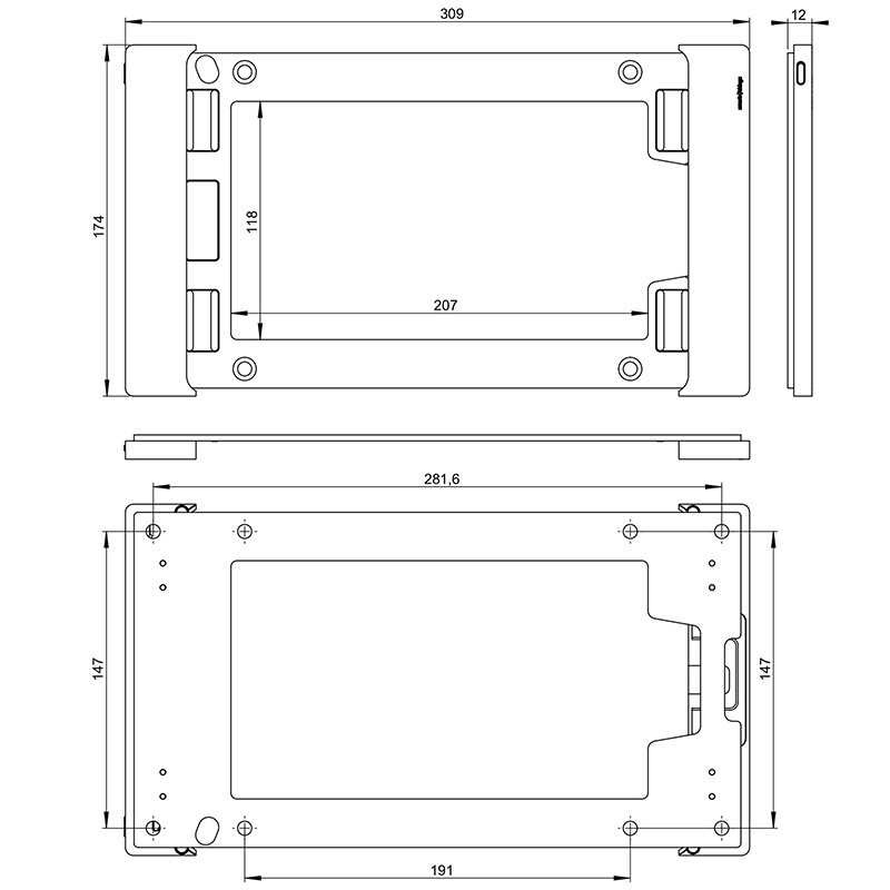 finnsat Vägg stativ sdock fix sdock fix a10″, svart