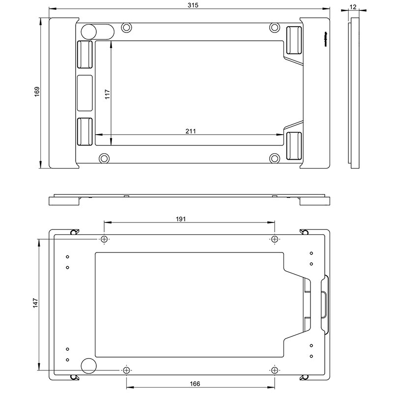 finnsat Seinäteline sdock fix lukittava taba11″, musta