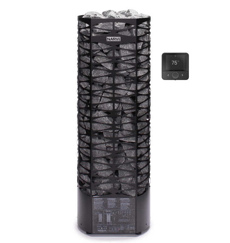 ELEKTRISK BASTUAGGREGAT NARVI SAANA FLOW 6,8KW SVART