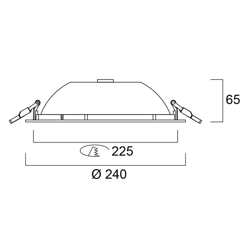 sylvania Alasvalo start downlight 225 ip54 23w 2400lm 840 dali