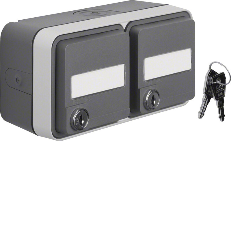 SOCKET OUTLET W.1 2S/16A/IP55 KL/MS PPJ GRAY