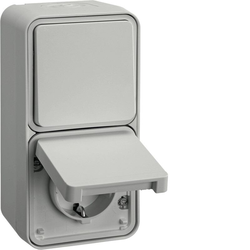 SOCKET OUTLET W.1 1S/16A 6/10A IP55 PPJ WHITE