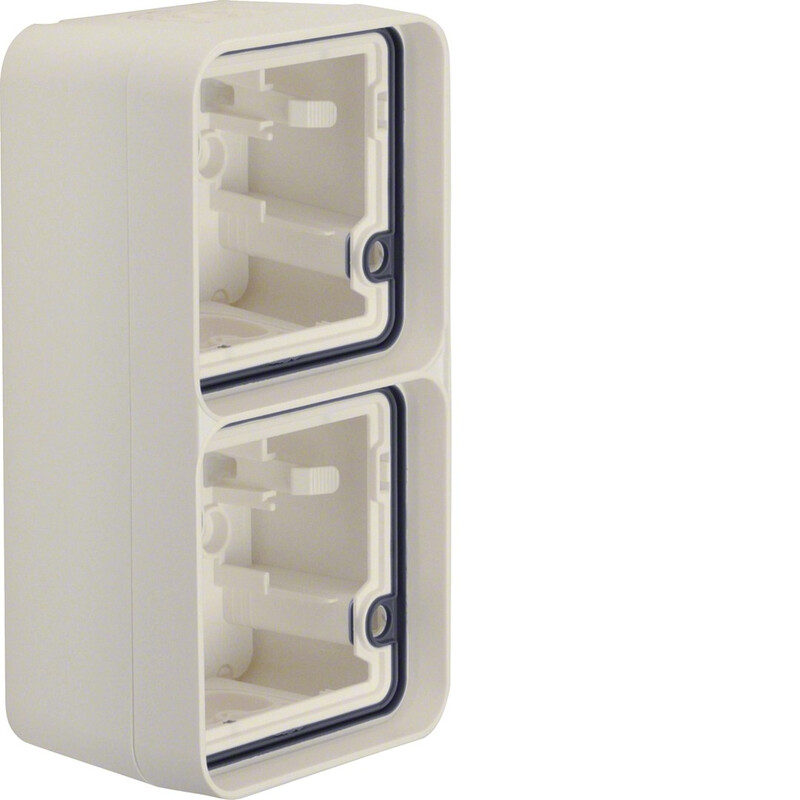 SUFACE MOUNTING BOX W.1 2-F. W.1-DEV. VERT WHITE