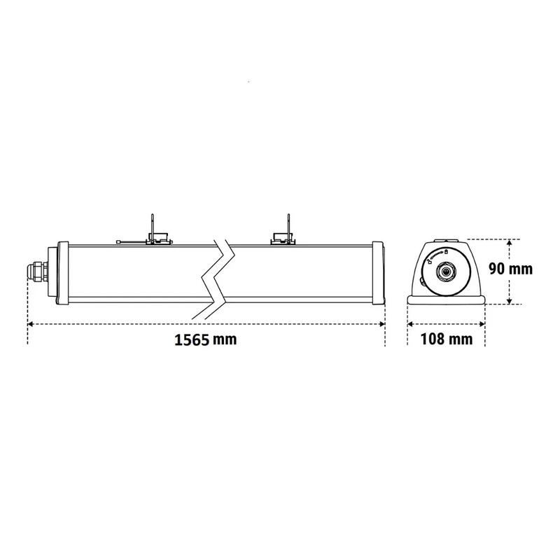 beghelli Kapslad industriarmatur acciaio a280rd/b5+t