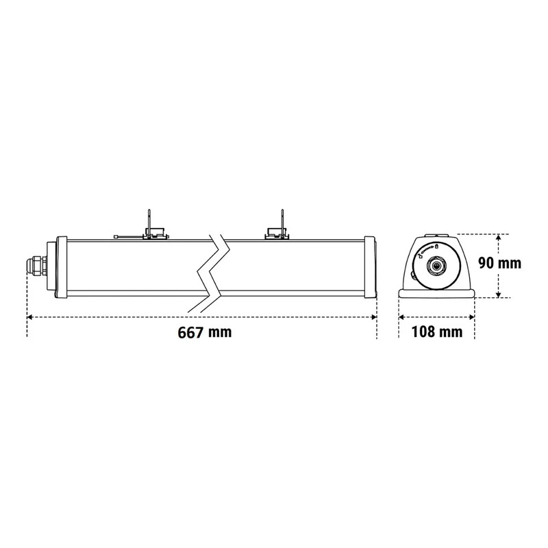 beghelli Kapslad industriarmatur acciaio a218rd/b5+t