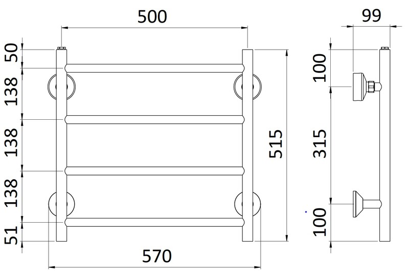 rej design Handdukstork vatten rej tango bth 50514 top vi vit