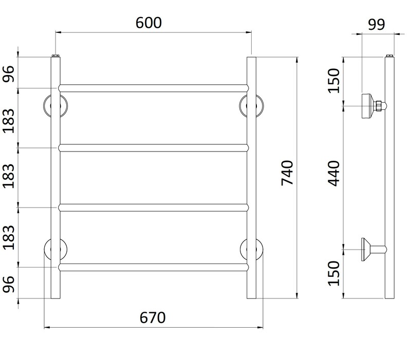 rej design Towel rail water rej tango bth 60744 top brown
