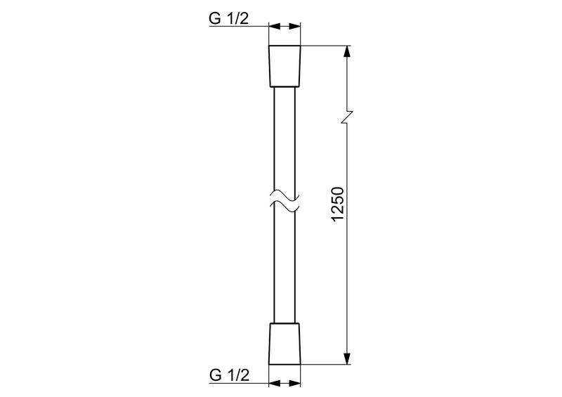 oras Duschslang oras 290029-33 1250mm musta