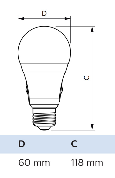 philips Led-standardlampa corepro e27 5cct multilumen dim