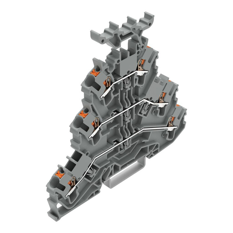 wago Triple deck terminal l/l/l, 0,25-2,5(4)mm2
