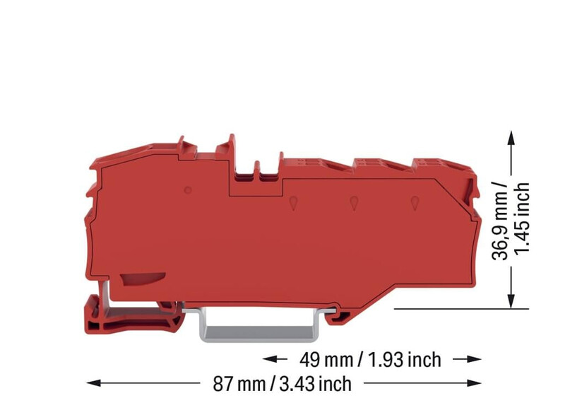 wago Haaroitusliitin wago 1x16 mm2/6x4(6)mm2, pun