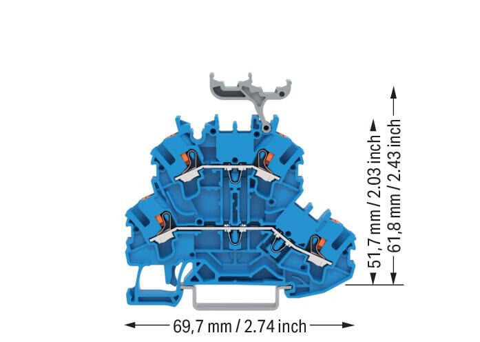 wago Double deck terminal n/n, 0,25-2,5(4)mm2