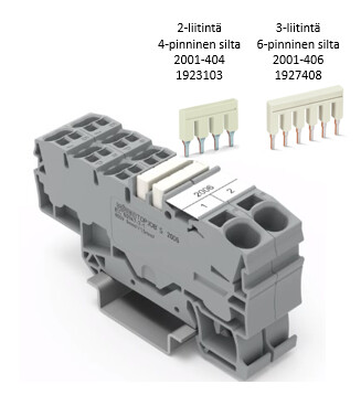 wago Haaroitusliitin wago 1x6(10)/6x1.5(2,5)mm2,kel/har