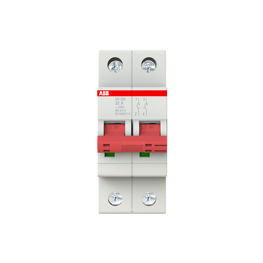 LASTBRYTARE MED VIPPA ABB SD202/32, 2P 32A