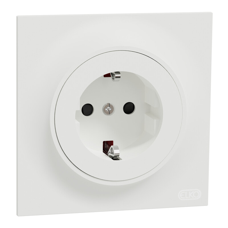 SOCKET-OUTLET ELKO ONE SINGLE SO SCHUKO SCREWLESS