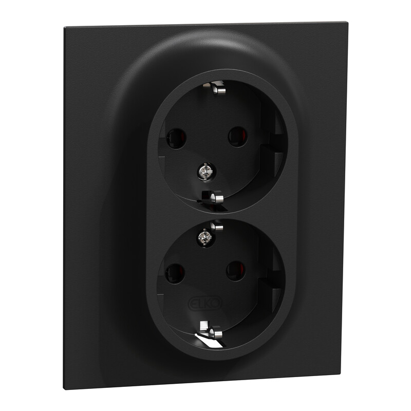 SOCKET-OUTLET ELKO ONE DOUBLE SO SCHUKO SCREWLESS