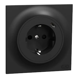 elko Socket outlet w usb elko one sso with 1x usb c pd charger