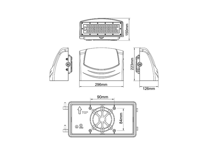 exaktor Outdoors wall luminaire exwall flex as black