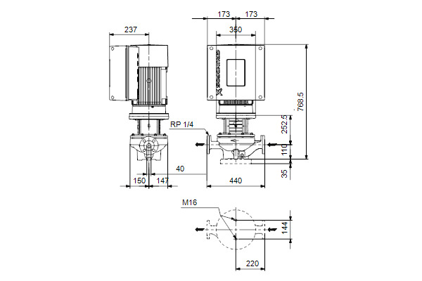 grundfos Cirkulationspump grundfos tpe3 125-290 s-a-f-a-bqqe-nwb
