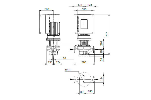 grundfos Cirkulationspump grundfos tpe2 50-700 n-a-f-a-bqqe-nwb