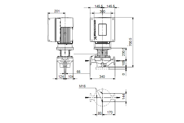 grundfos Cirkulationspump grundfos tpe2 65-430 n-a-f-a-bqqe-lwc