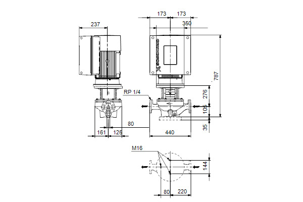 grundfos Cirkulationspump grundfos tpe2 80-440 n-a-f-a-bqqe-nwb