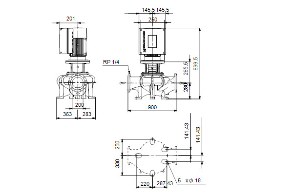 grundfos Kiertovesipumppu grundfos tpe2 200-50 n-a-f-a-bqqe-kwa