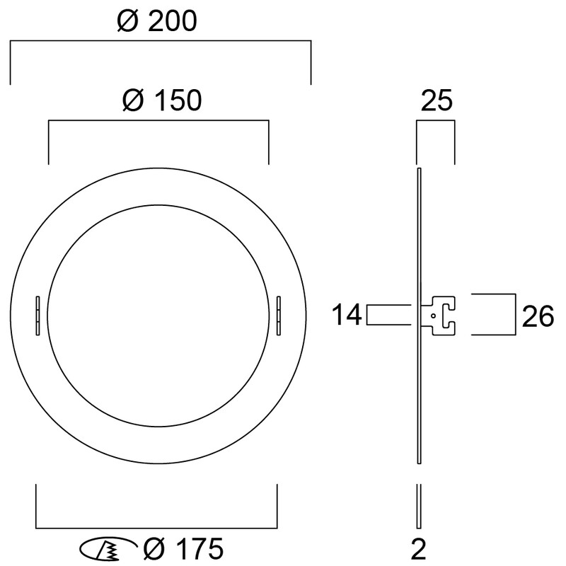 sylvania Mechanical accessories adapting ring ral9003 150/175/