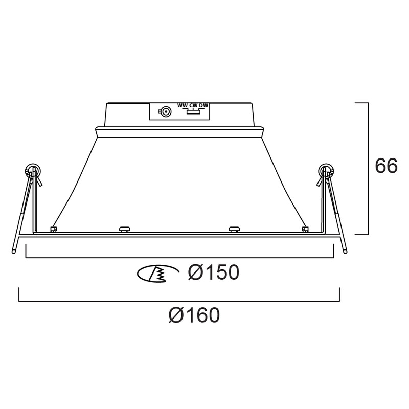 sylvania Alasvalo nexo 150 ip54 800-2350lm 3cct