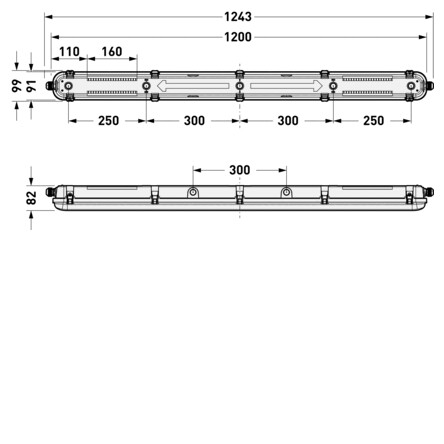 twenty3 Sealed industrial luminaire 2310 g2 1200 6000lm 4/6k sen