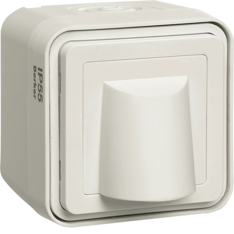 SURFACE MOUNTING BOX W.1 W. CABLE OUTLET IP55 WHITE