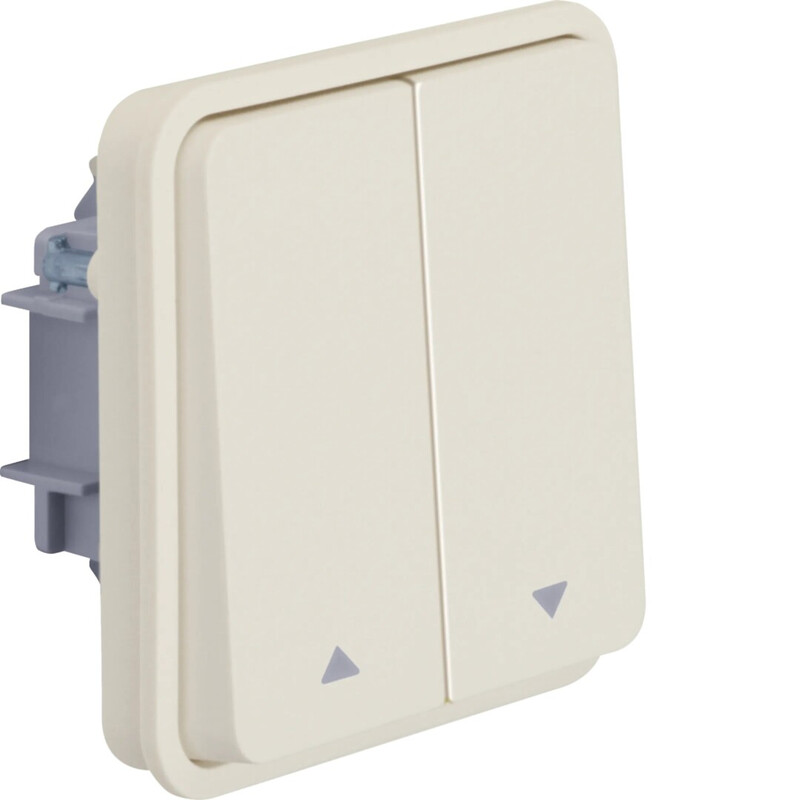 PUSH BUTTON W.1 5/10A/IP55 CURT. KJ WHITE