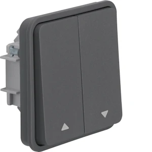 hager Push button w.1 5/10a/ip55 curt. kj gray