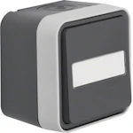ROCKER PUSH BUTTON W.1 6/10A/IP55 SL/MS PPJ GRAY