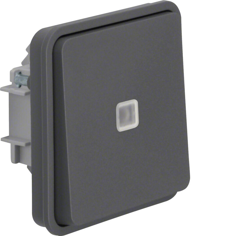 ROCKER PUSH BUTTON W.1 6/10A/IP55 SL KJ GRAY