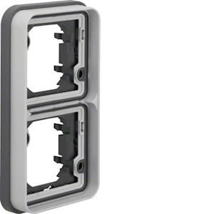 hager Mounting frame w.1 2-f. flushm. vert gray