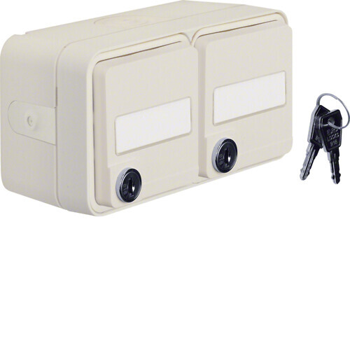 SOCKET OUTLET W.1 2S/16A/IP55 KL/MS PPJ WHITE