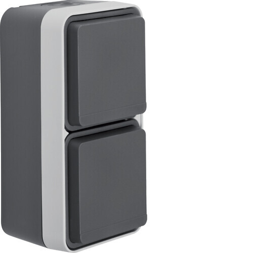 SOCKET OUTLET W.1 2S/16A/IP55 PPJ GRAY