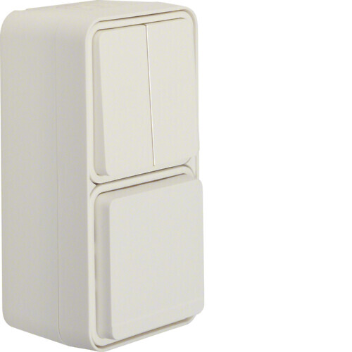 SOCKET OUTLET W.1 1S/16A 6+6/10A IP55 PPJ WHITE