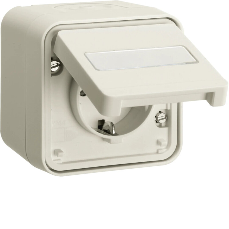 SOCKET OUTLET W.1 1S/16A/IP55 MS SM WHITE