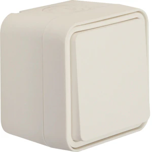 hager Push button w.1 1/10a/250v/ip55 ppj white