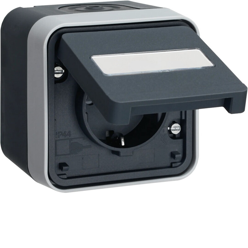 SOCKET OUTLET W.1 1S/16A/IP55 MS SM GRAY
