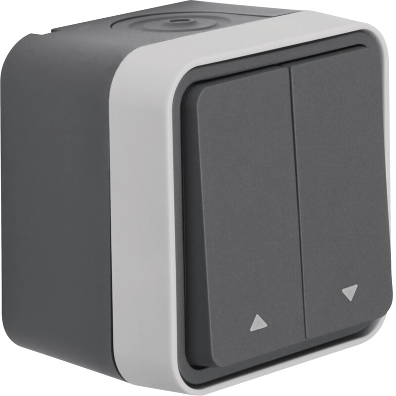 PUSH-BUTTON W.1 5/10A/250V/IP55 CURT. PPJ GRAY