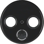 CENTRE PLATE R.1 ANT. OUTLET TV+R(+SAT) BLACK